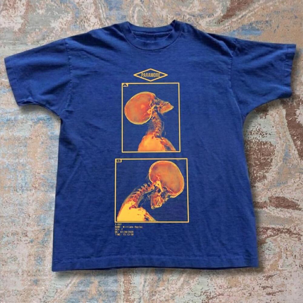 Blue Paramore X-Ray Headbanger Hayley Williams Graphic Tee Unisex
